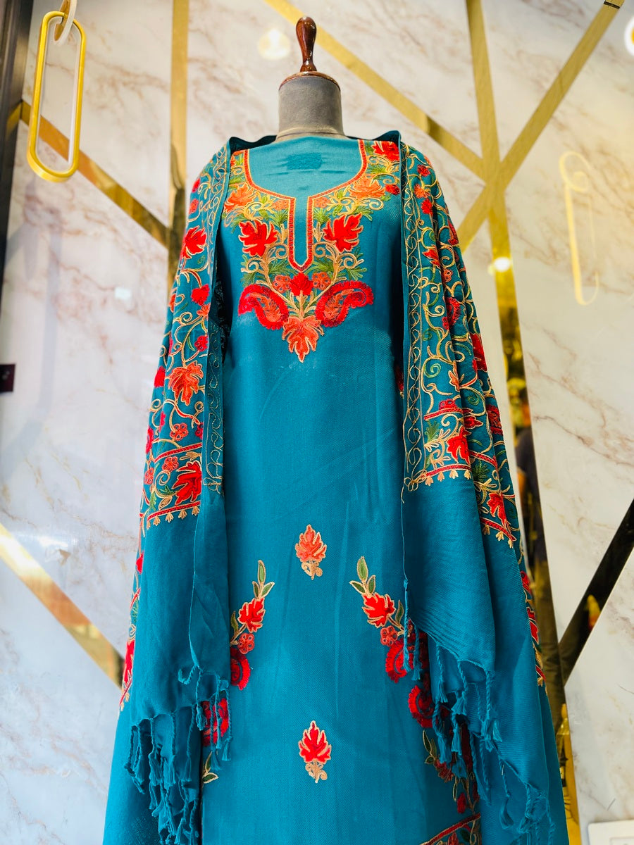 white christmas dresses Kashmiri 🥶 winter pure suit (💯%handmade ) – Aur Dikhao