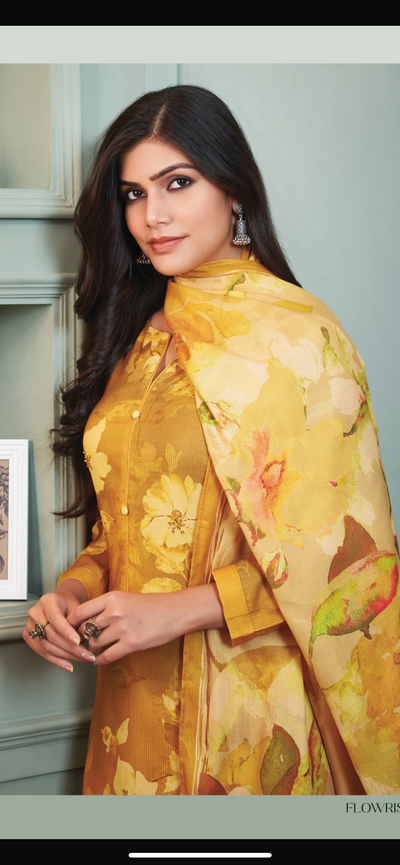 Premium Esta Brand Pashmina print Suit