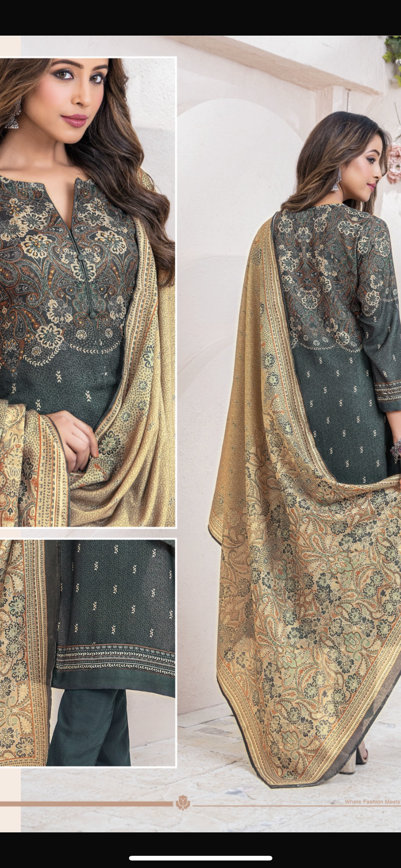 Premium Esta Brand Pashmina print Suit