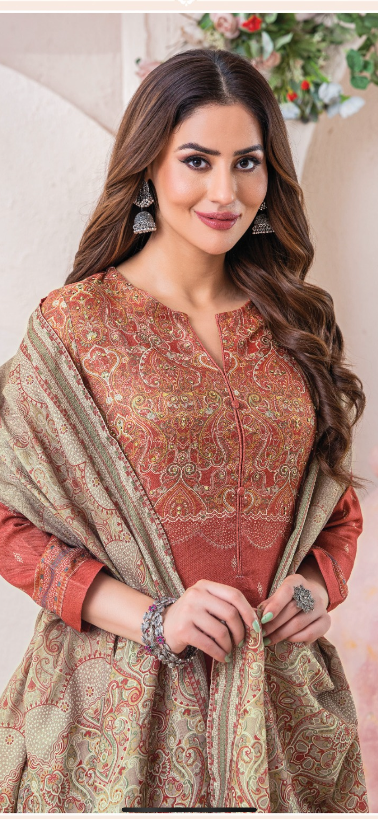 Premium Esta Brand Pashmina print Suit