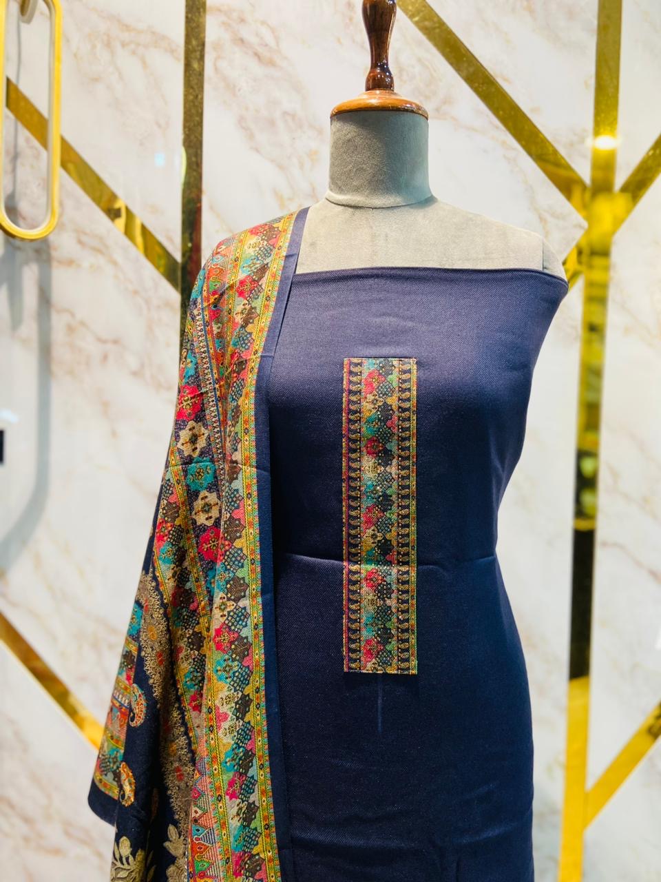 Premium kashmiri  Pashmina kani print Suit