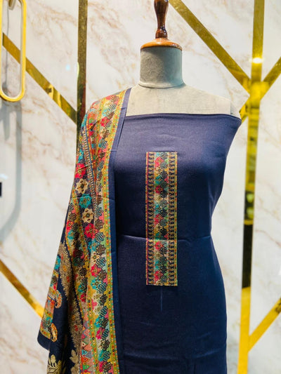 Premium kashmiri  Pashmina kani print Suit