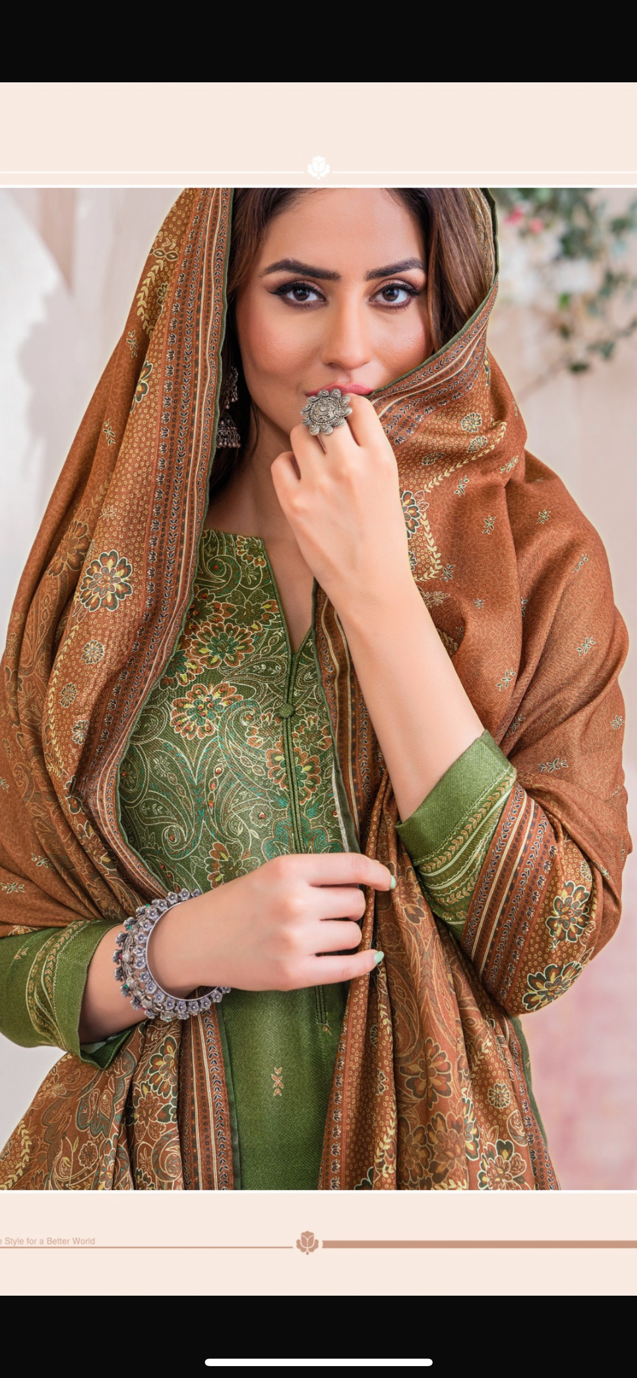 Premium Esta Brand Pashmina print Suit