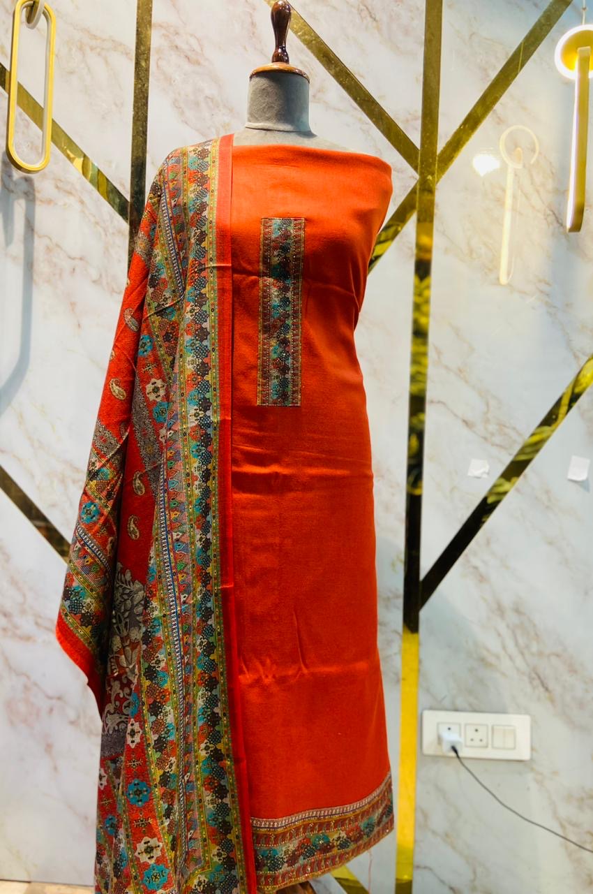 Premium kashmiri  Pashmina kani print Suit