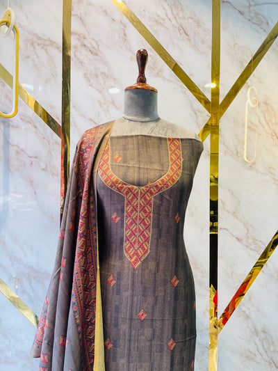 Premium kashmiri  Pashmina kani print Suit