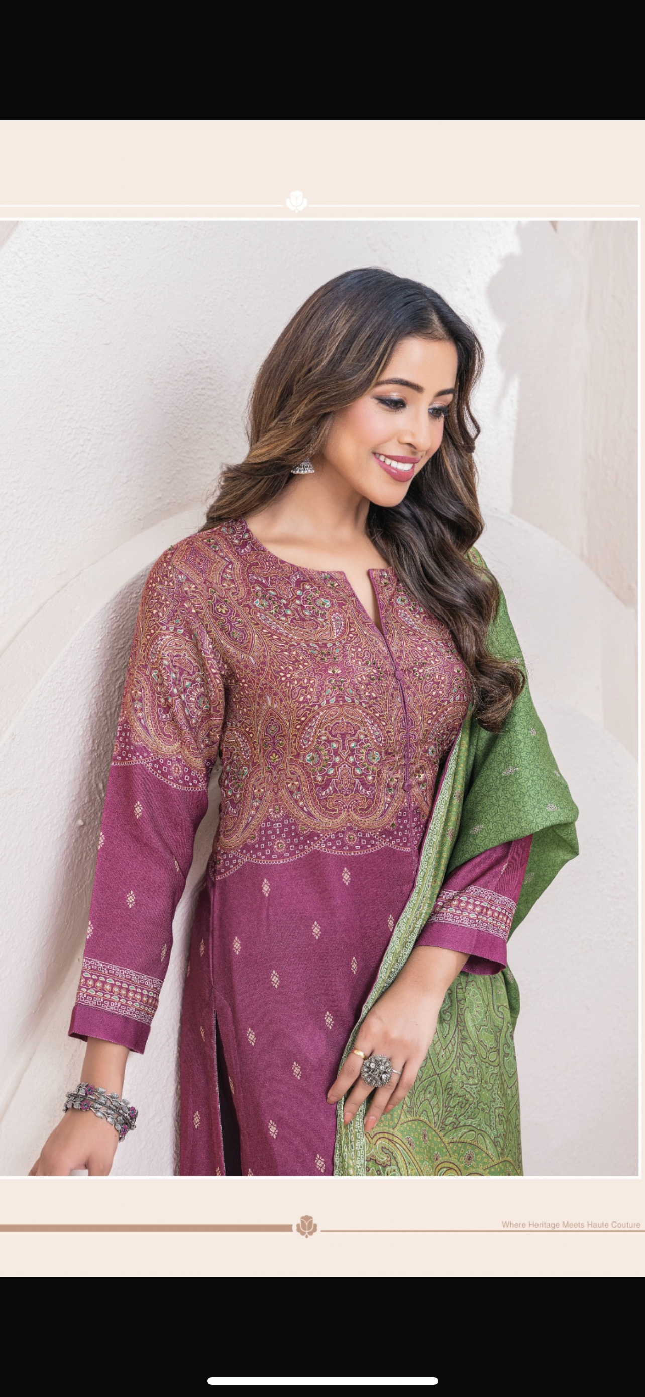 Premium Esta Brand Pashmina print Suit