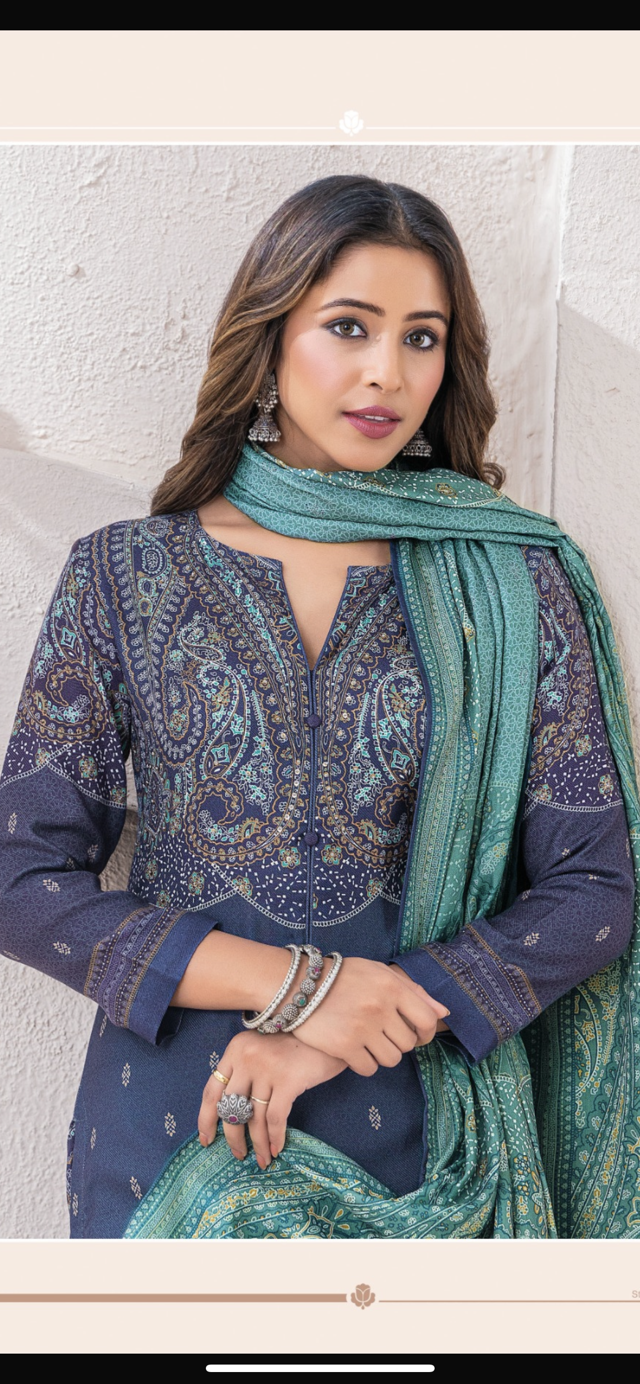 Premium Esta Brand Pashmina print Suit