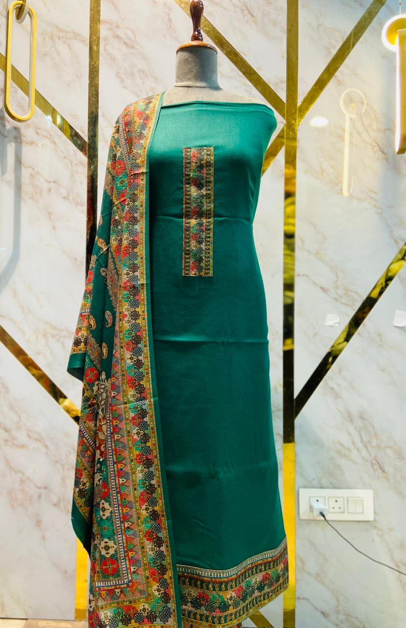Premium kashmiri  Pashmina kani print Suit