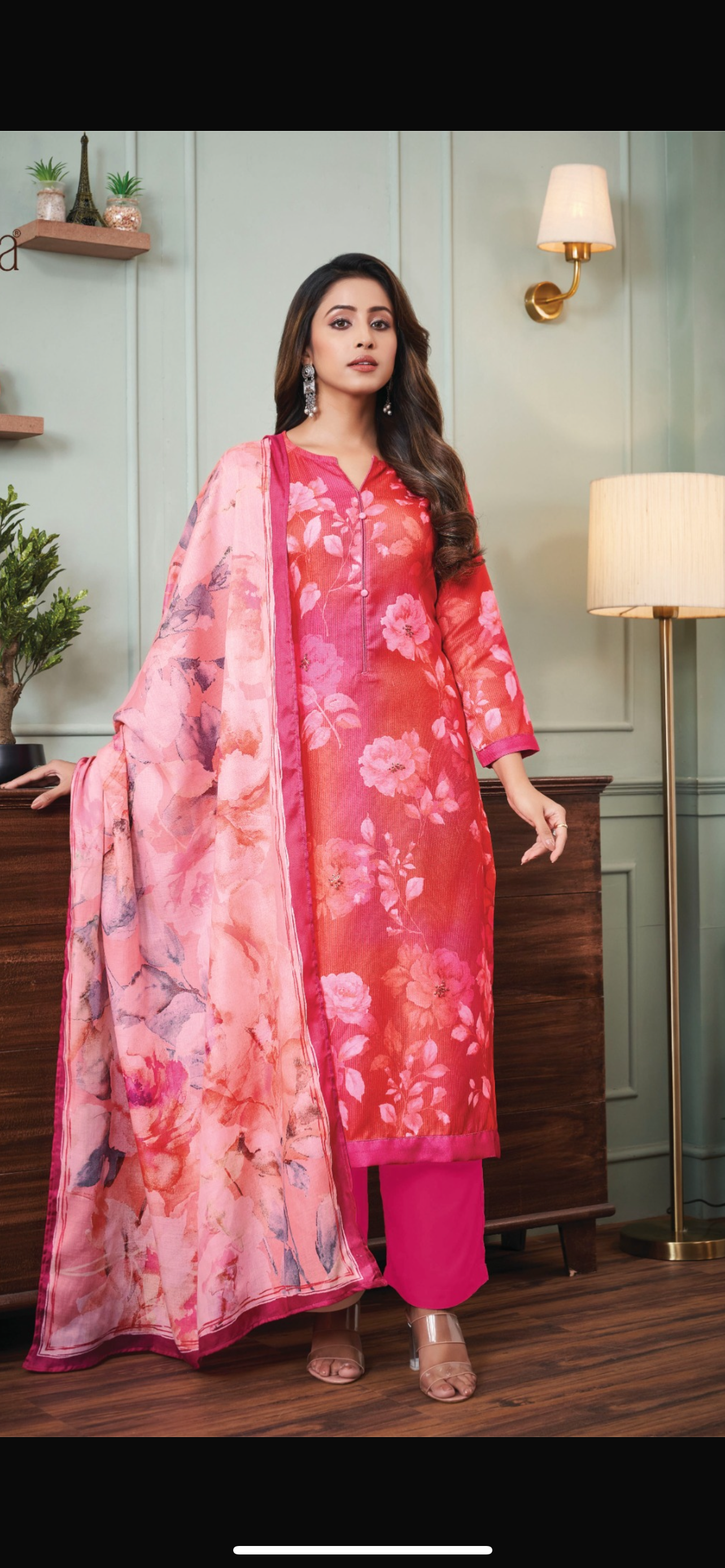 Premium Esta Brand Pashmina print Suit