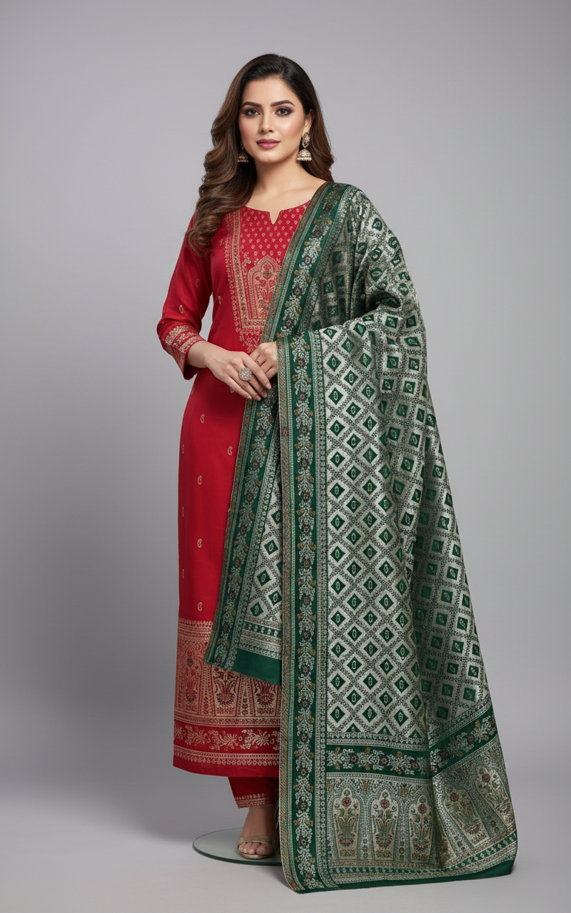 Premium kani Wollen Party Suits (100% Handmade)