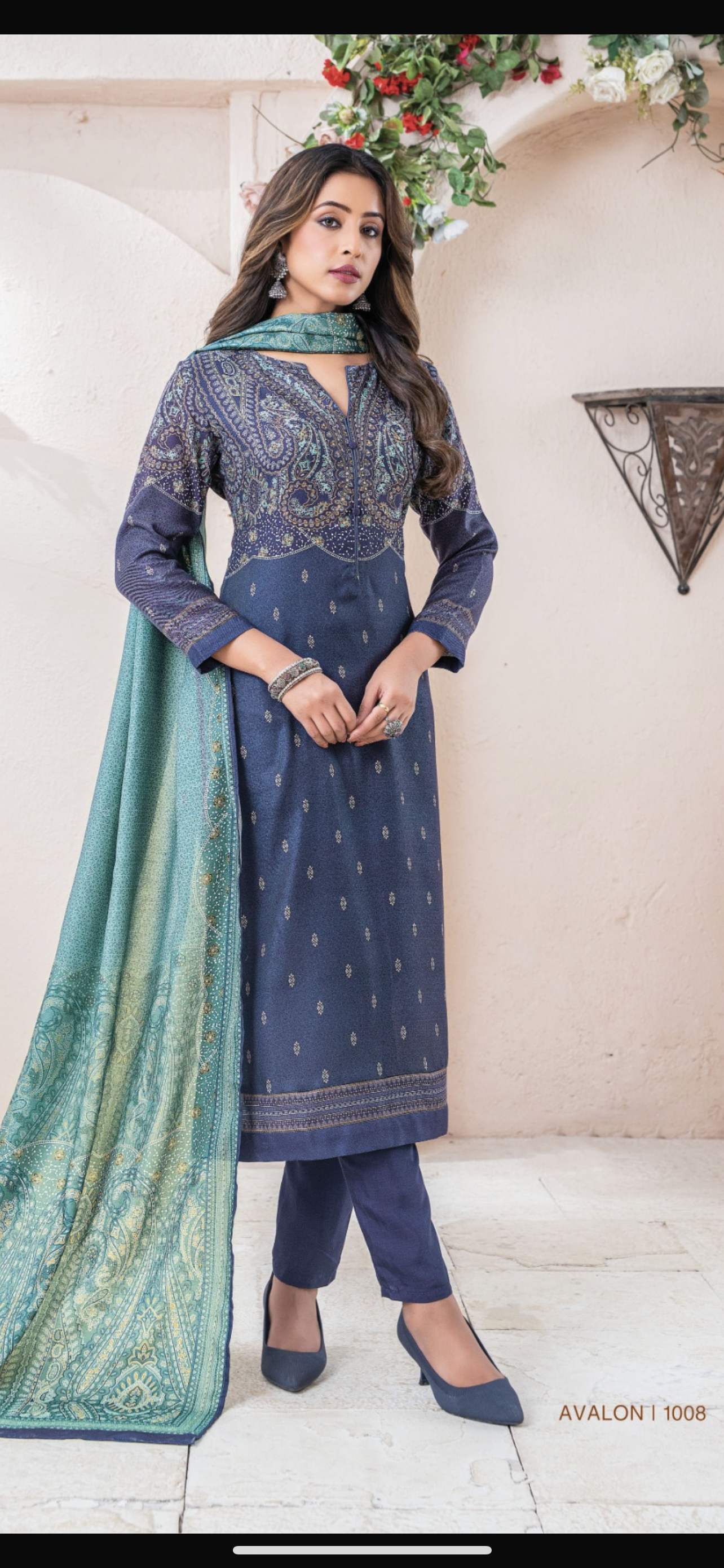 Premium Esta Brand Pashmina print Suit