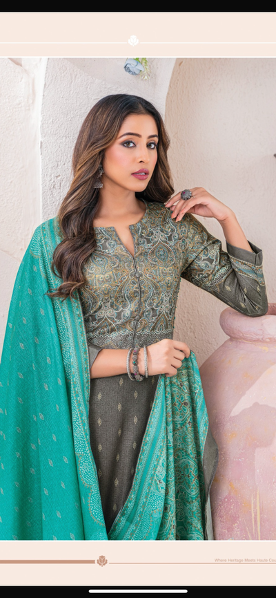 Premium Esta Brand Pashmina print Suit