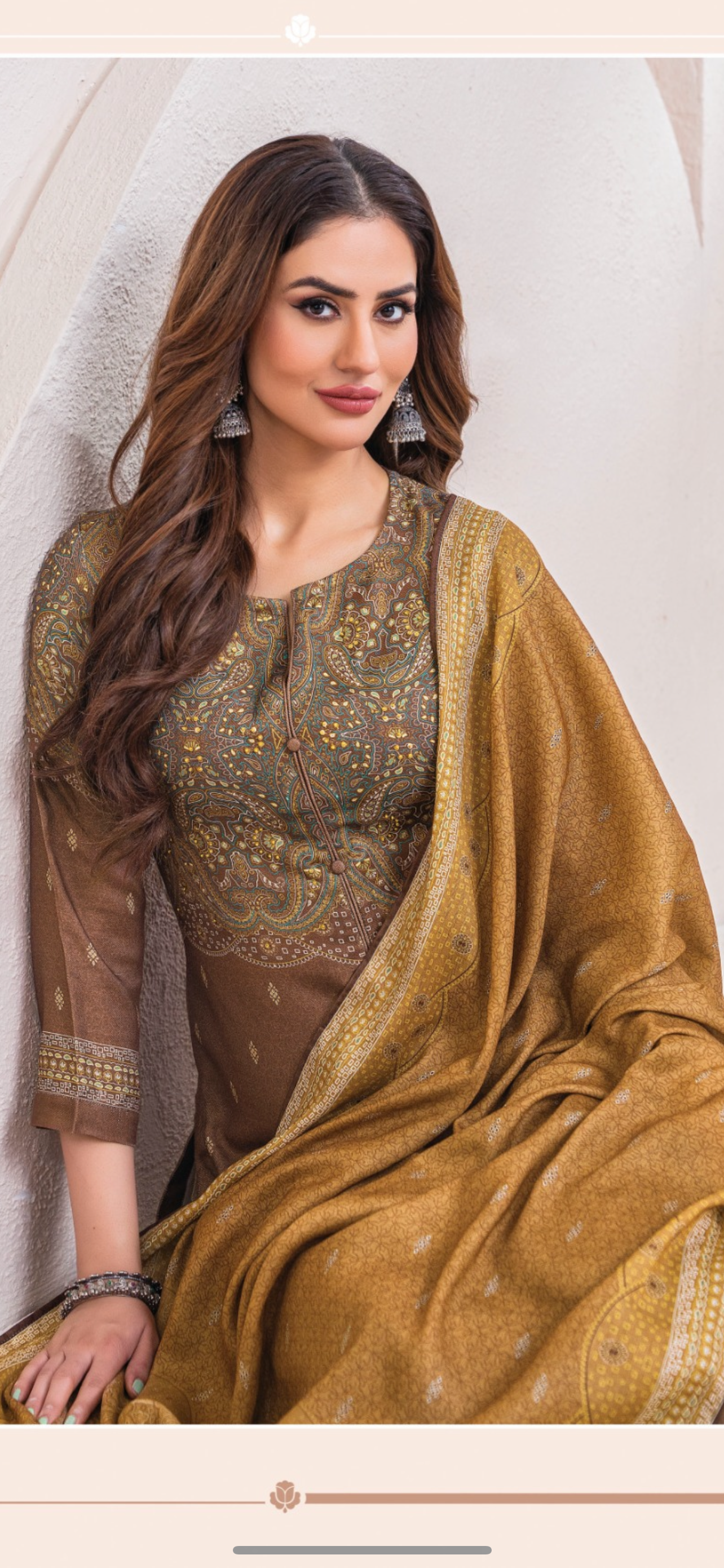 Premium Esta Brand Pashmina print Suit