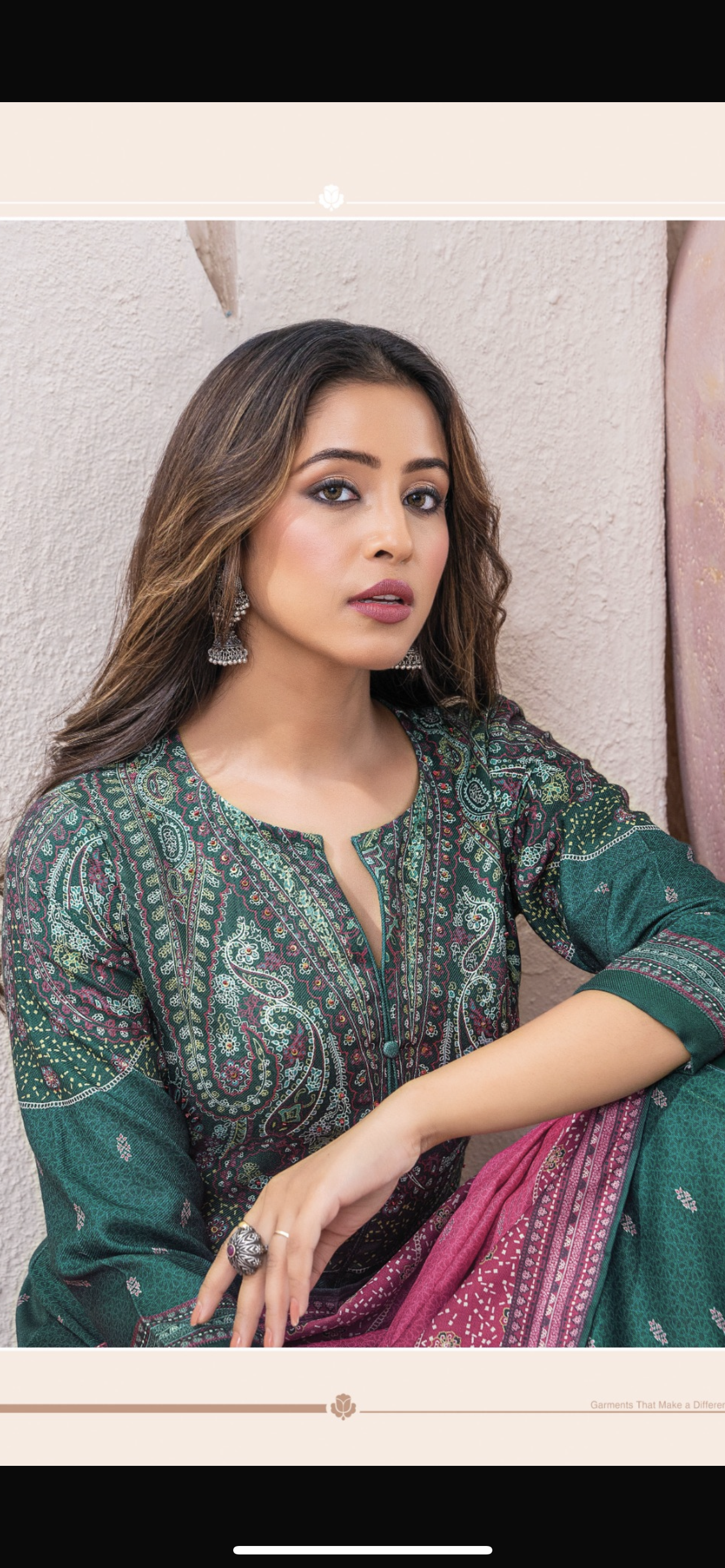 Premium Esta Brand Pashmina print Suit