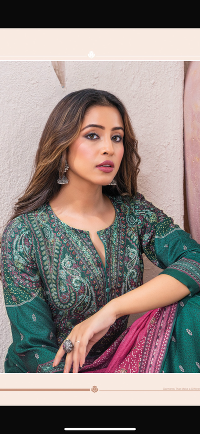 Premium Esta Brand Pashmina print Suit