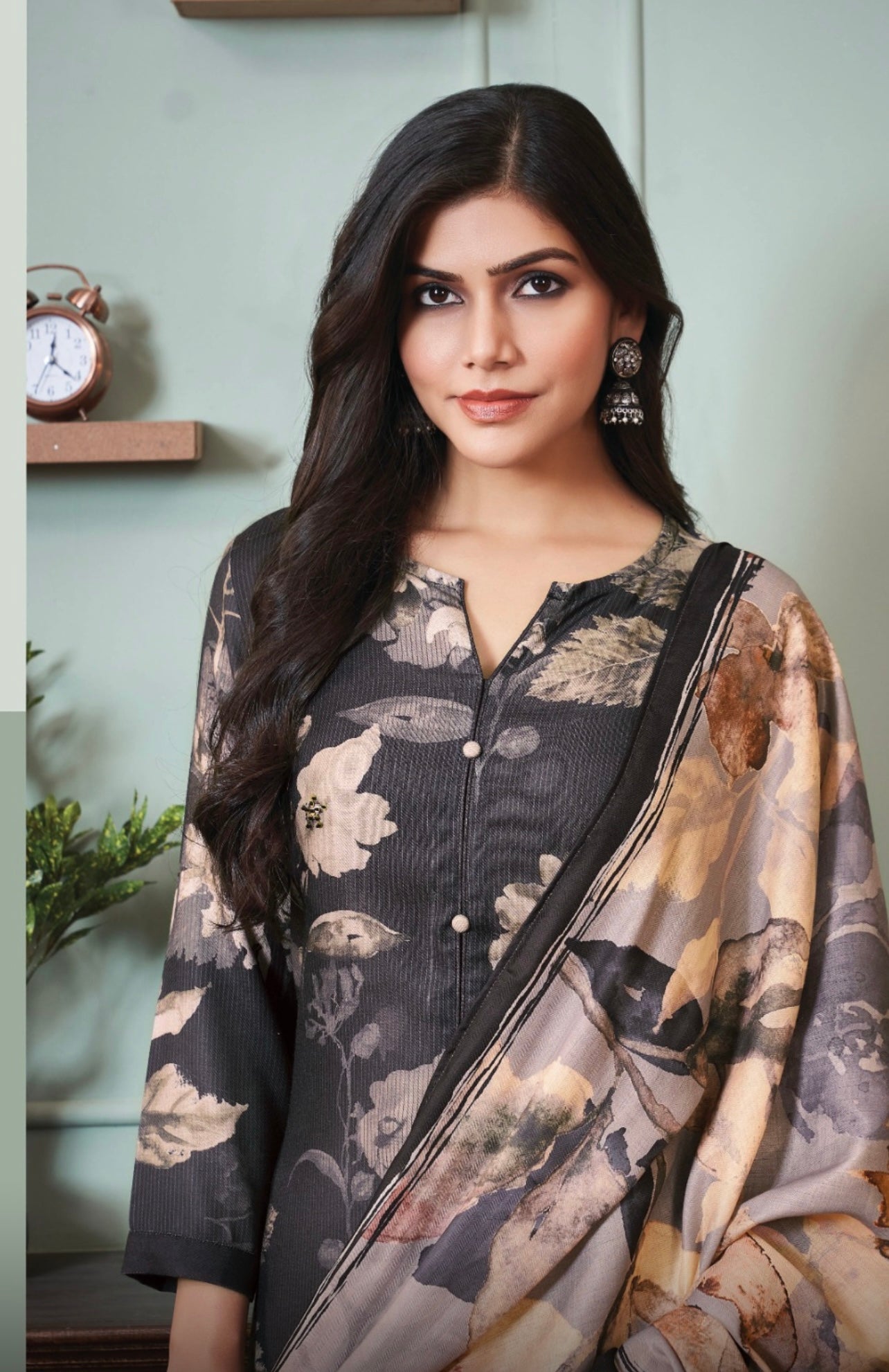 Premium Esta Brand Pashmina print Suit