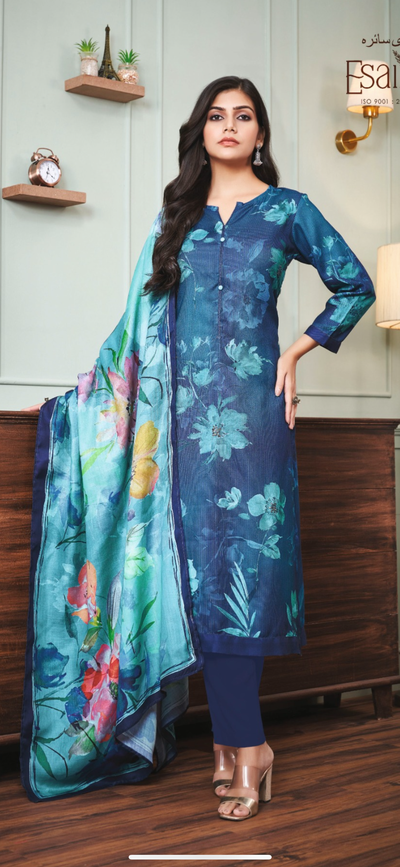 Premium Esta Brand Pashmina print Suit