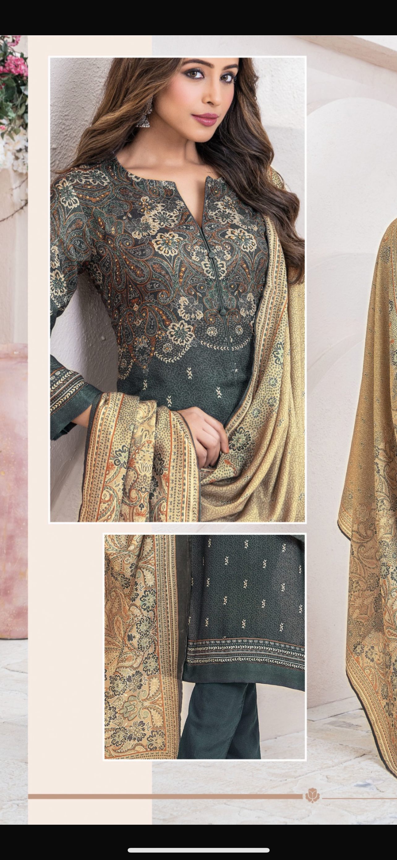 Premium Esta Brand Pashmina print Suit