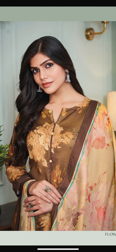 Premium Esta Brand Pashmina print Suit