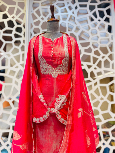 Party wear shimar silk suit