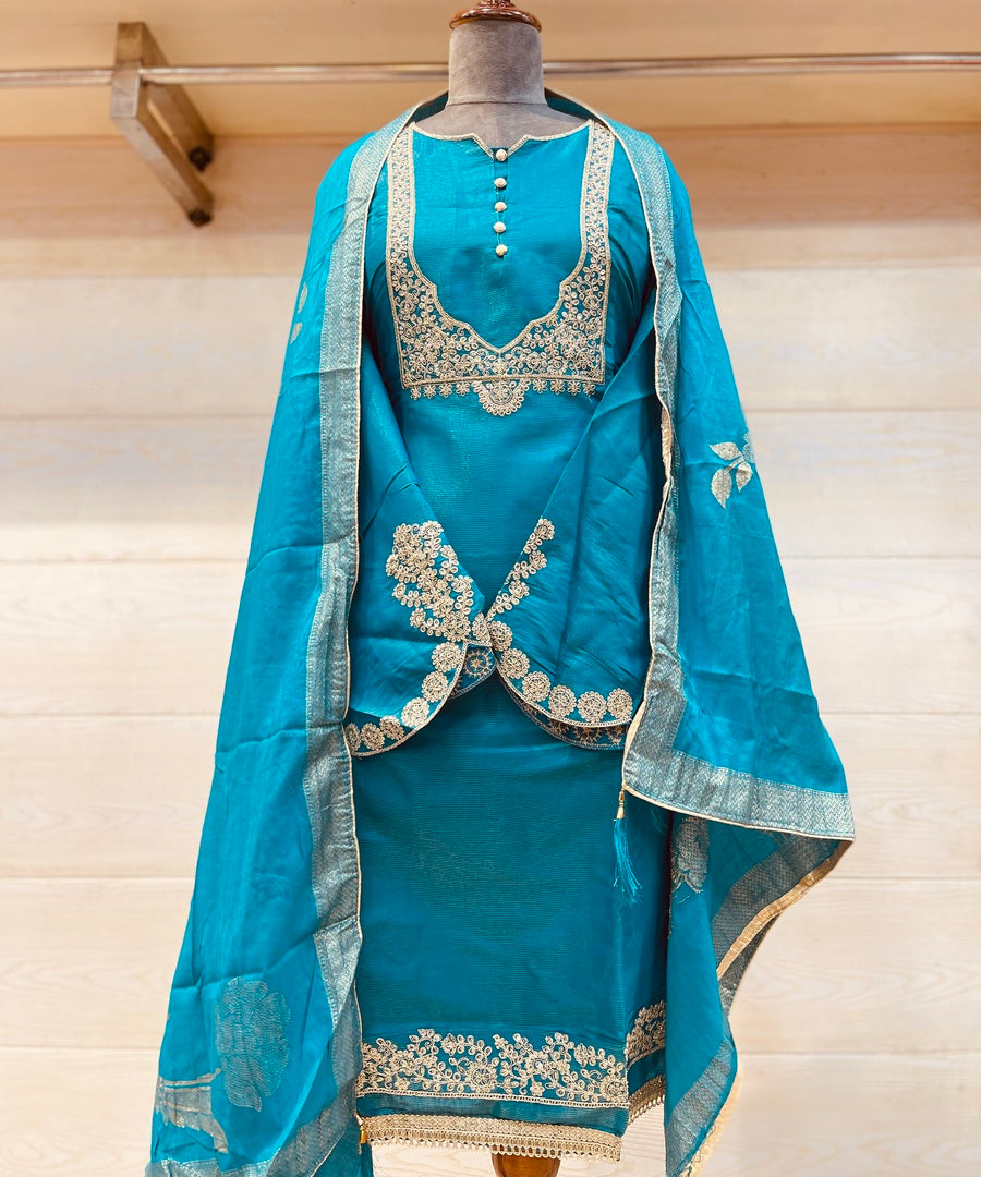 Party wear shimar silk suit