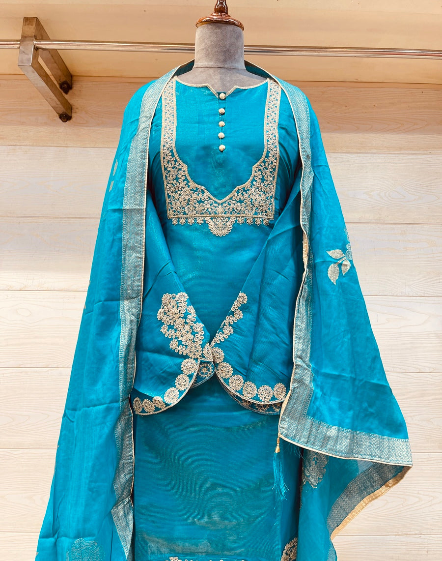 Party wear shimar silk suit