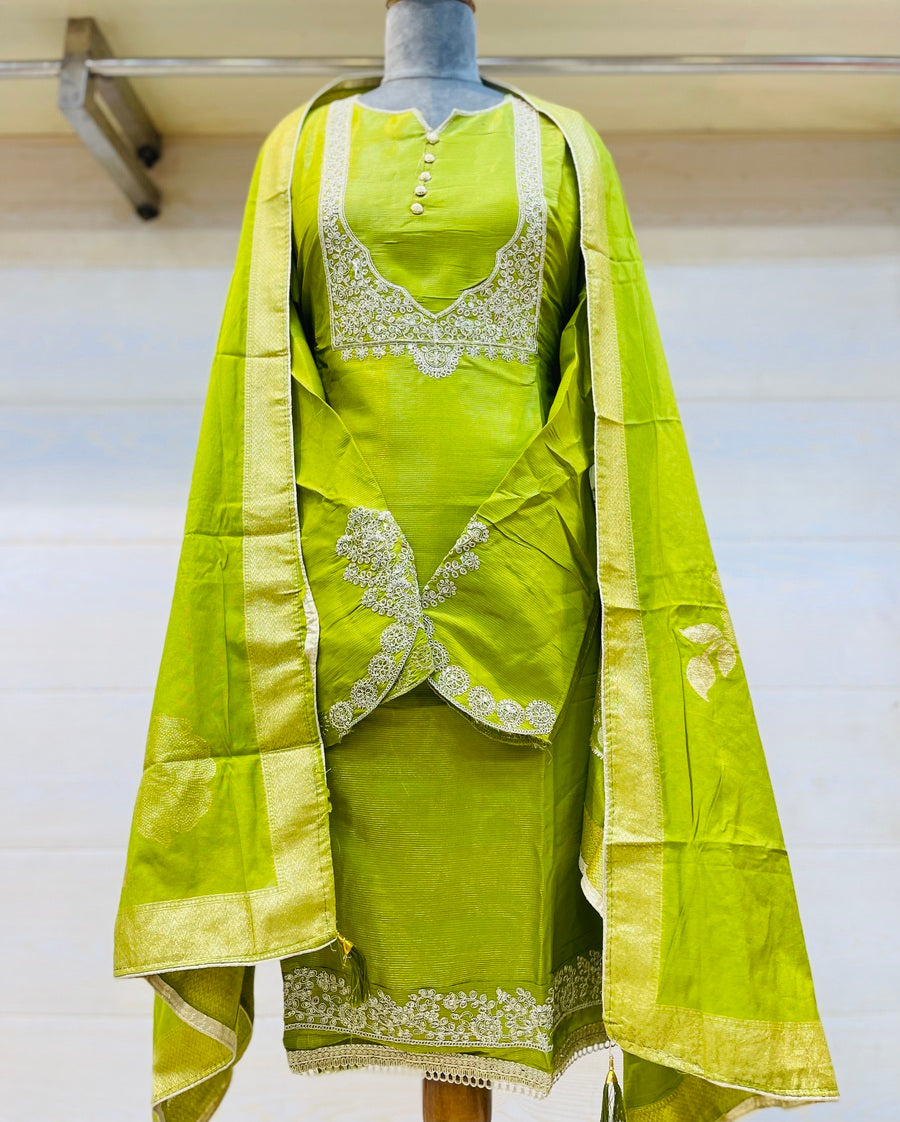 Party wear shimar silk suit