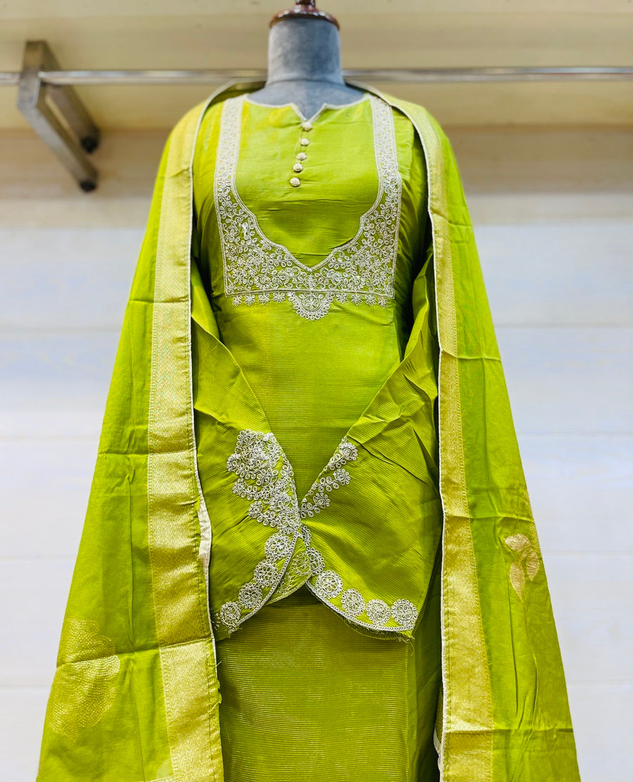Party wear shimar silk suit