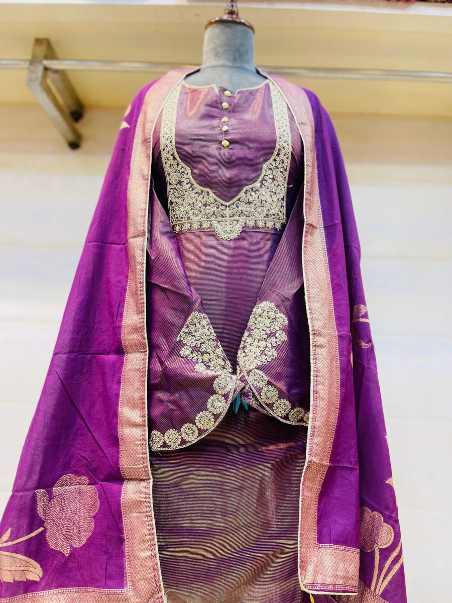 Party wear shimar silk suit