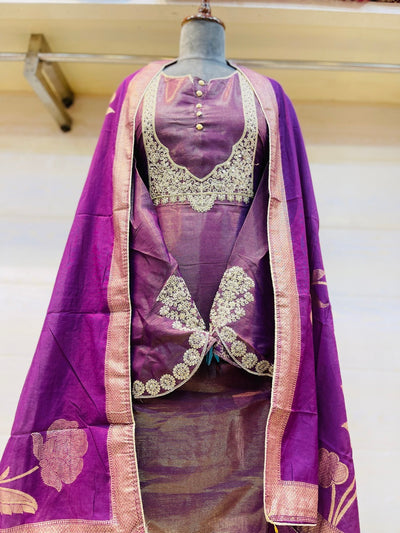 Party wear shimar silk suit