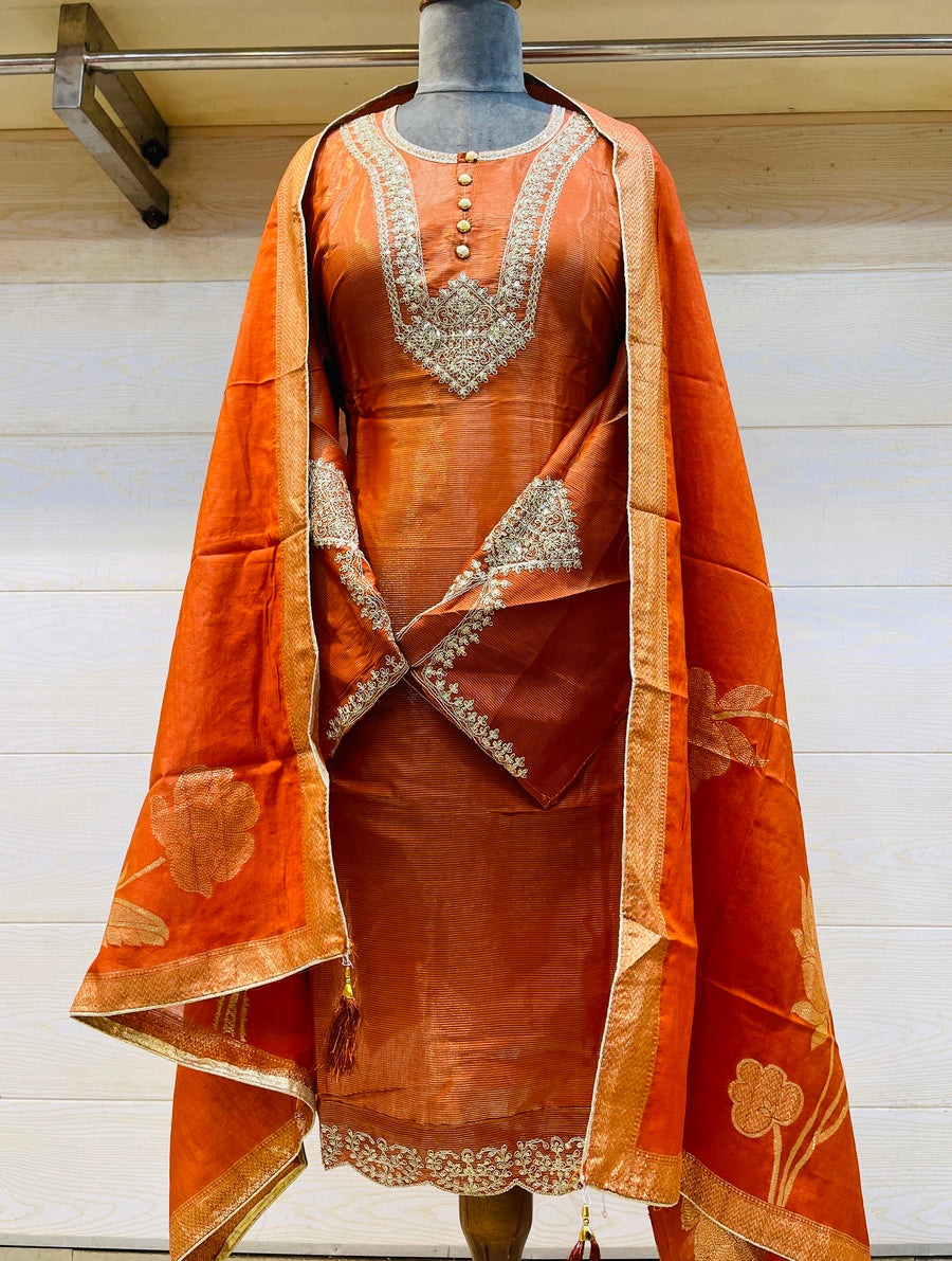 Party wear shimar silk suit
