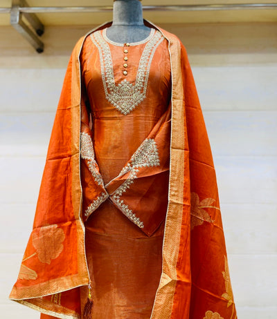 Party wear shimar silk suit