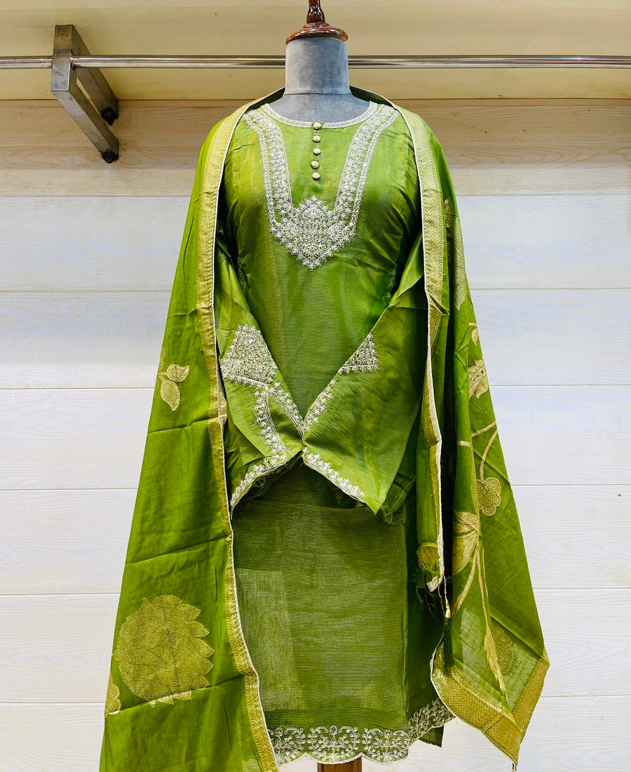 Party wear shimar silk suit