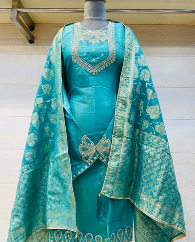 Party wear shimar silk suit