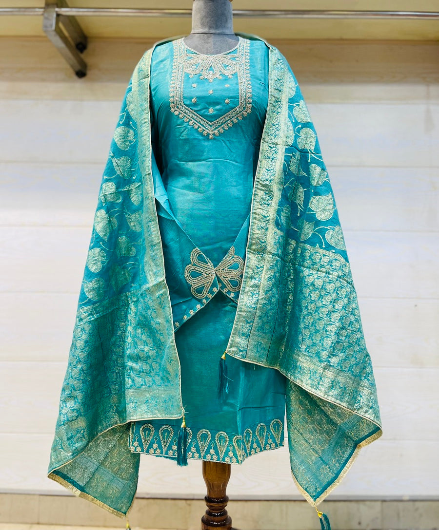 Party wear shimar silk suit