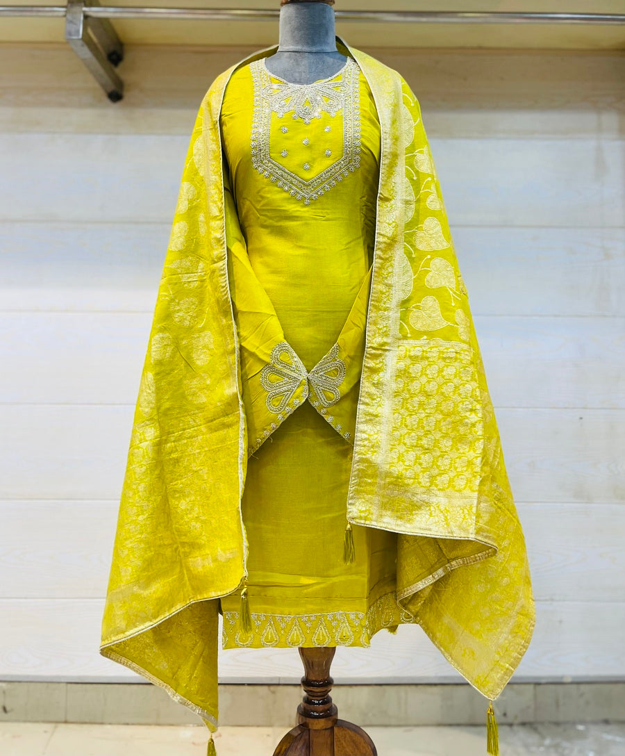 Party wear shimar silk suit