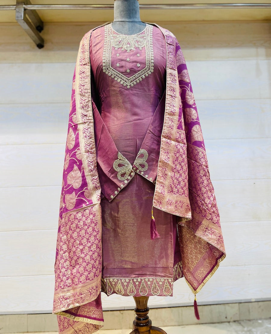 Party wear shimar silk suit