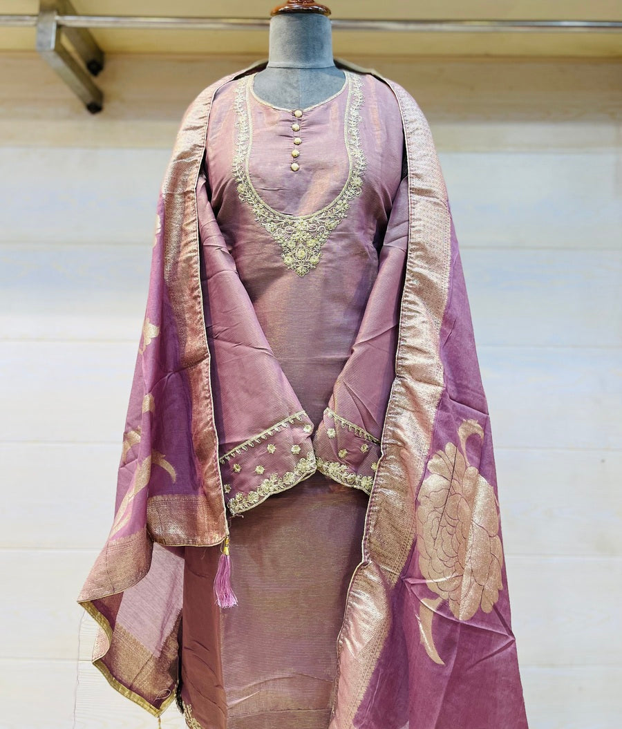 Party wear shimar silk suit