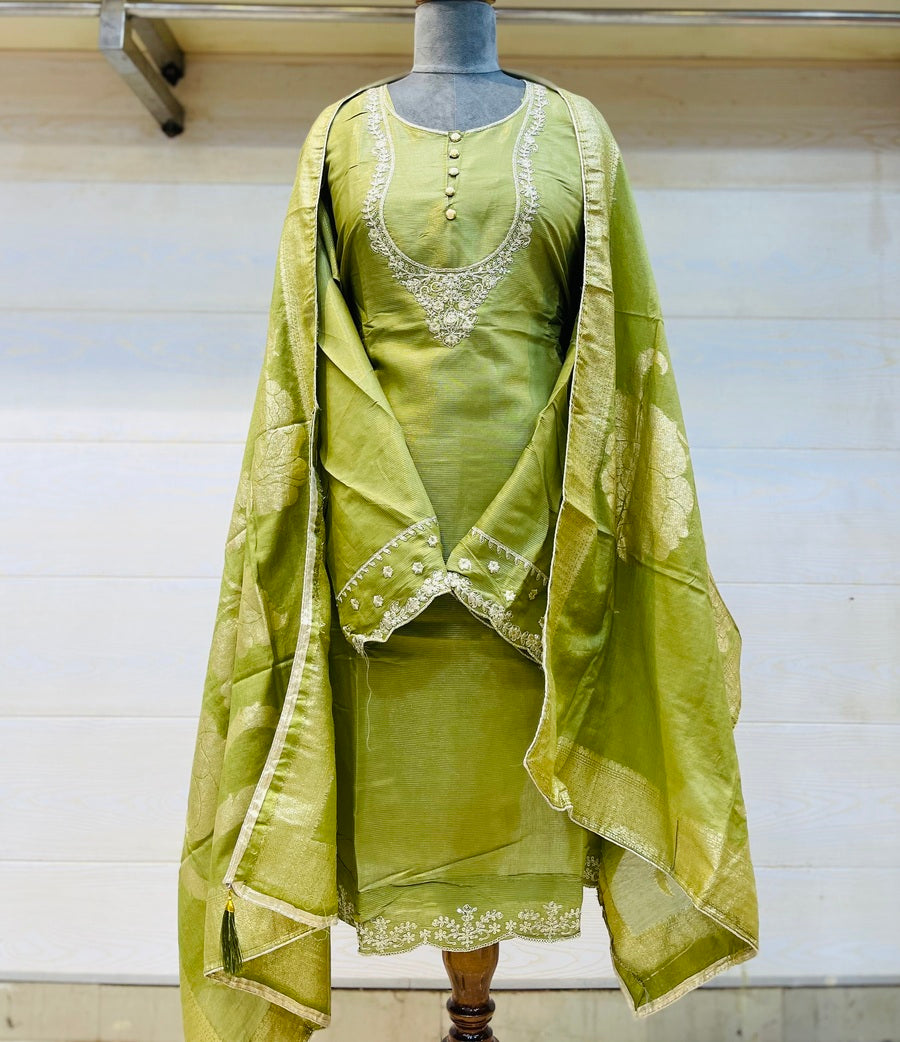 Party wear shimar silk suit