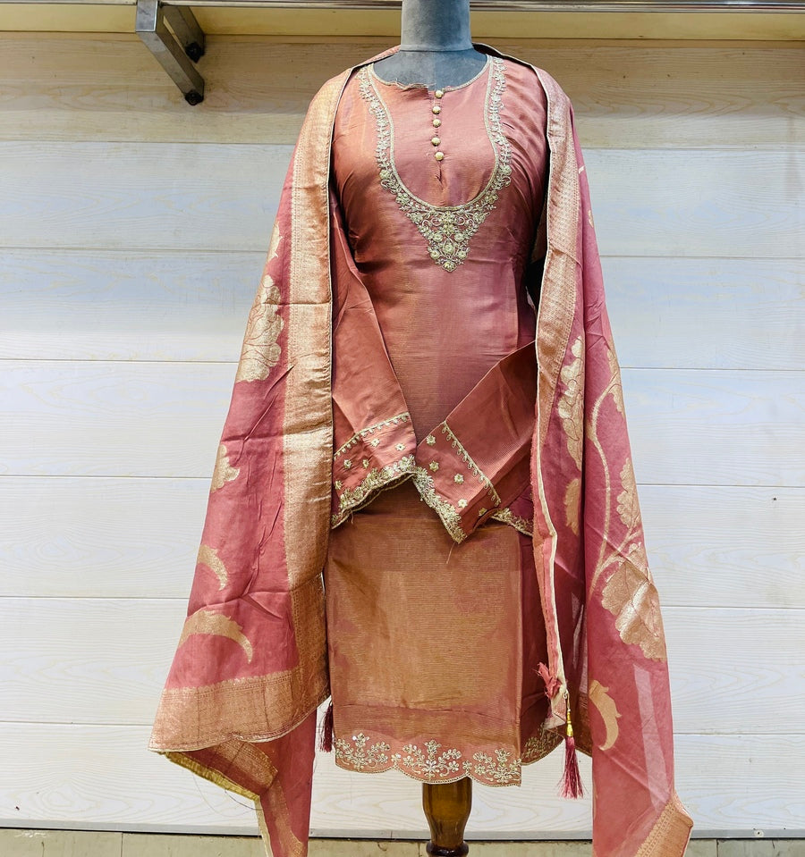 Party wear shimar silk suit