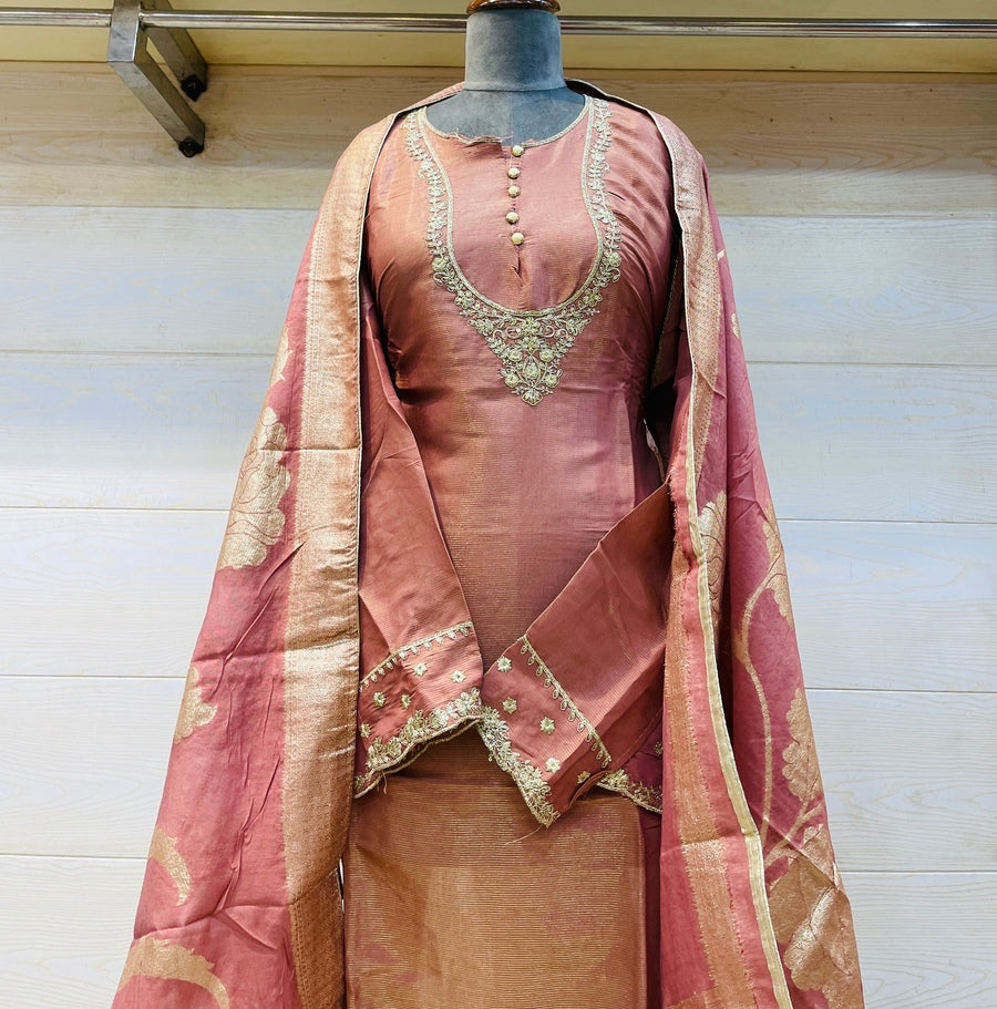 Party wear shimar silk suit