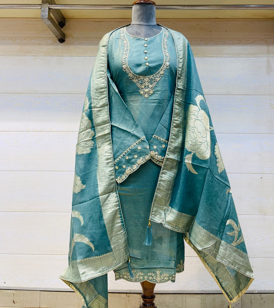 Party wear shimar silk suit