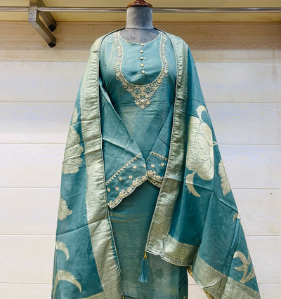 Party wear shimar silk suit