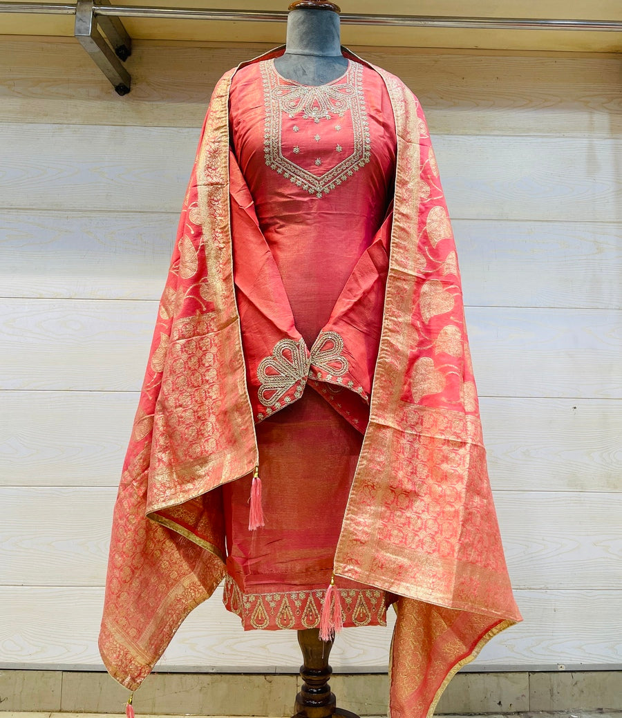 Party wear shimar silk suit