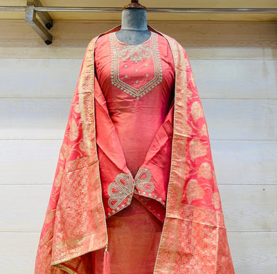 Party wear shimar silk suit