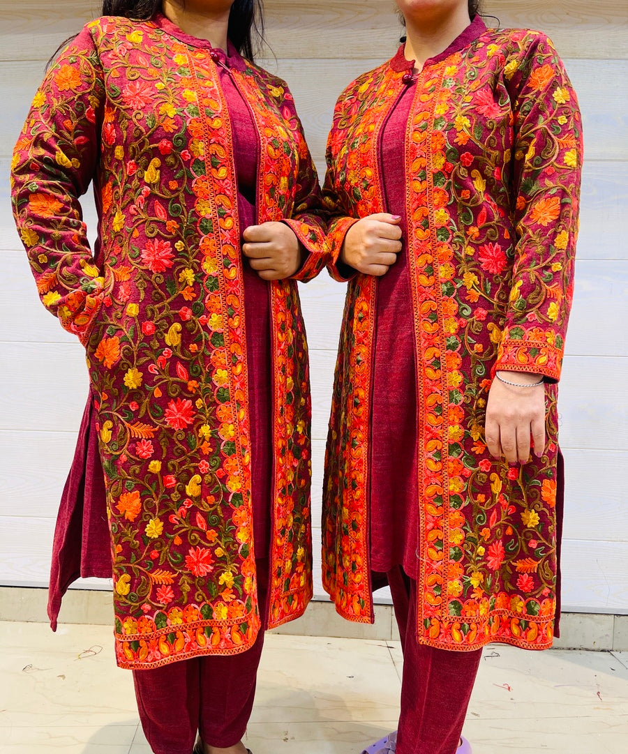 Beautiful Kashmiri winter 🥶 Ready made jacket suit