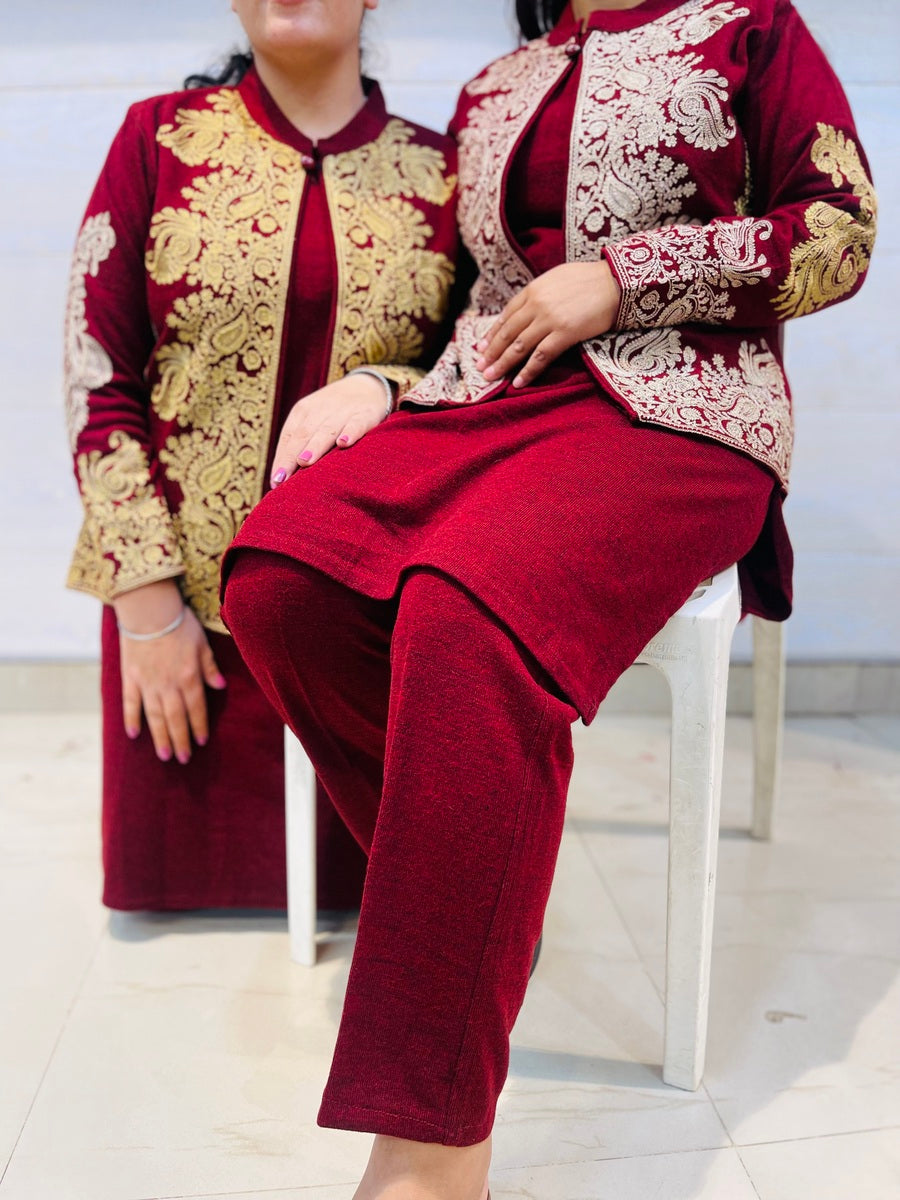 Beautiful Kashmiri winter 🥶 Ready made jacket suit