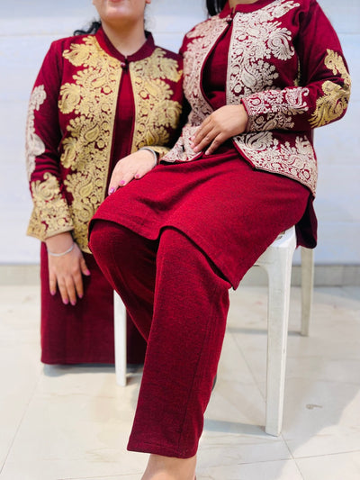 Beautiful Kashmiri winter 🥶 Ready made jacket suit