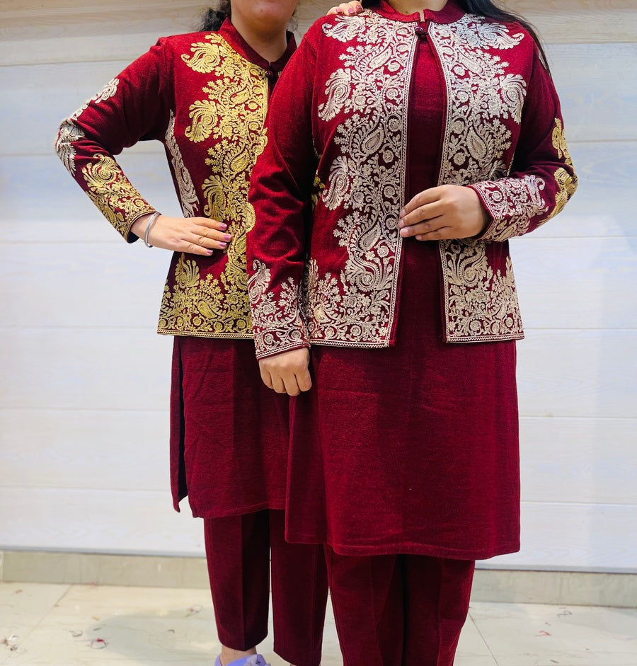 Beautiful Kashmiri winter 🥶 Ready made jacket suit