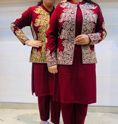 Beautiful Kashmiri winter 🥶 Ready made jacket suit